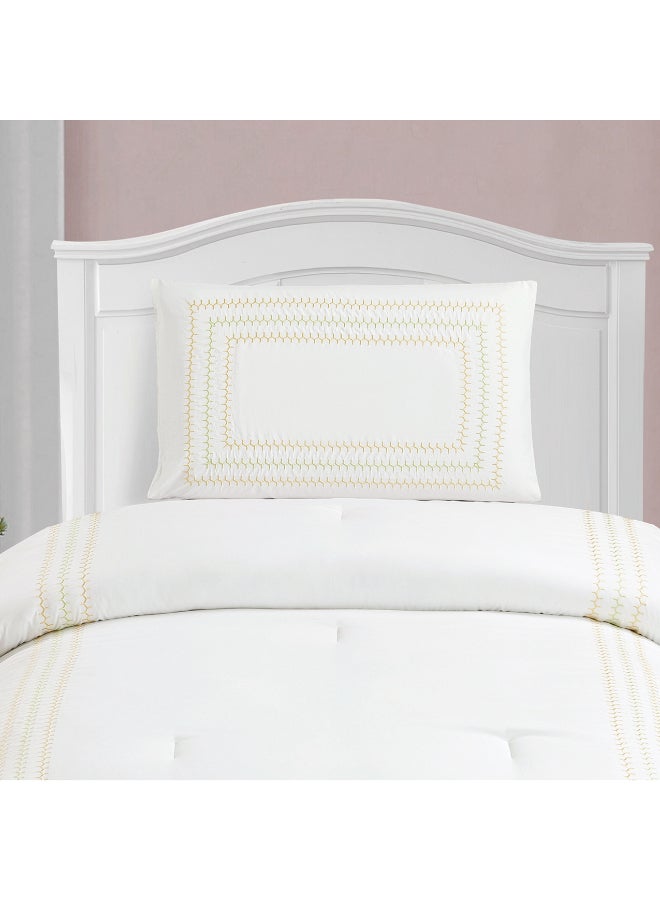 Home Box Joy Noa Twin Comforter Set - White and Yellow - Image 1